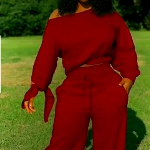 2 piece Red paint suit